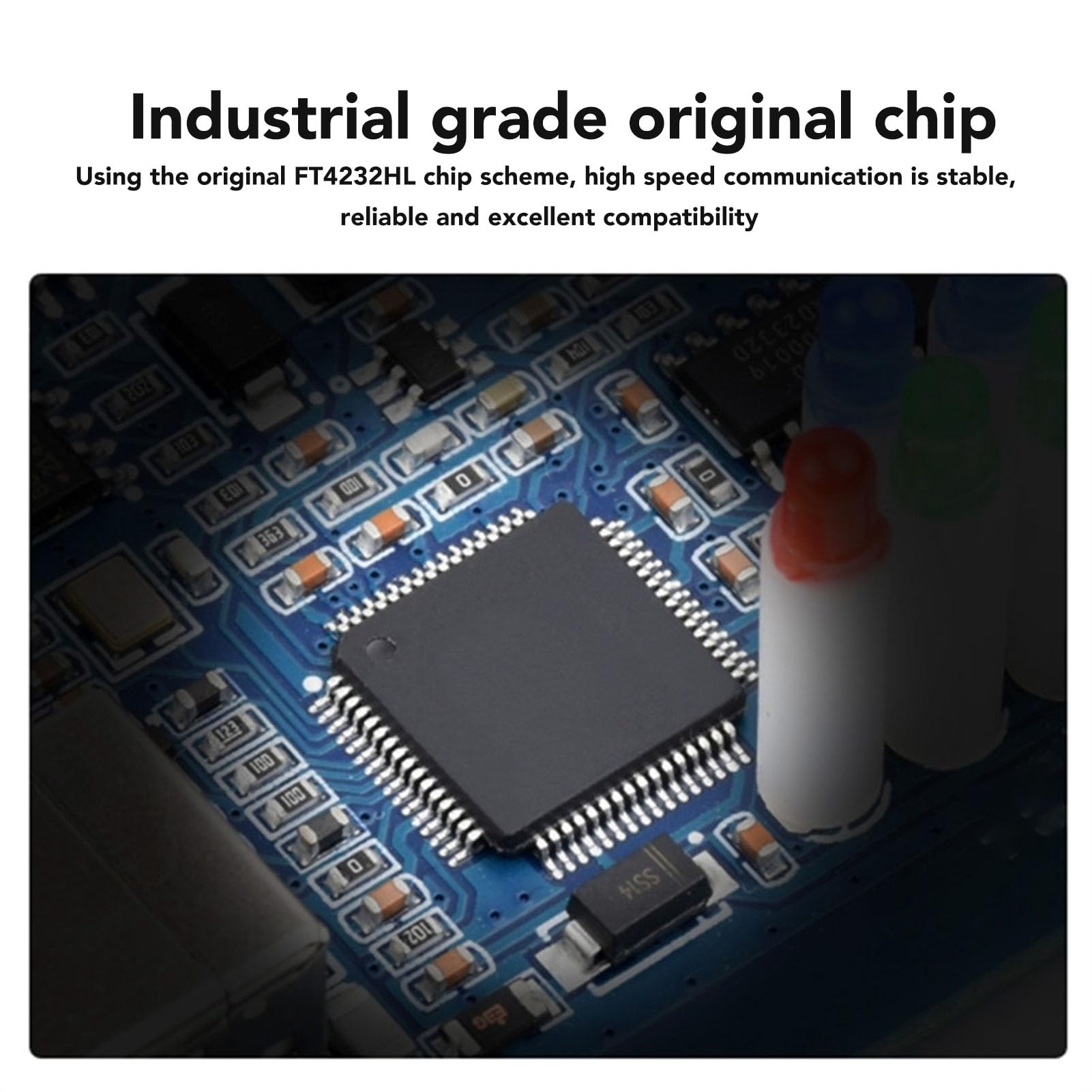 CHICIRIS Convertidor USB a 4CH RS232 Grado Industrial Aislado para Telecomunicaciones de Alta Velocidad Diseño Confiable de Aleación de Aluminio