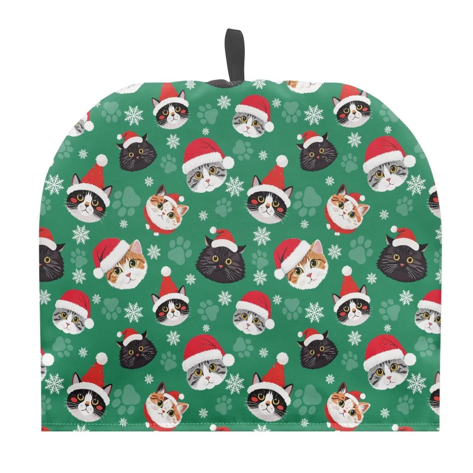 Christmas Cat Print Tea Cozy Creative Insulated Tea Cosy Extra Thick Home Kitchen Decoration Creative Gifts Dust Teapot Cover Kitchen Accessories for Festival