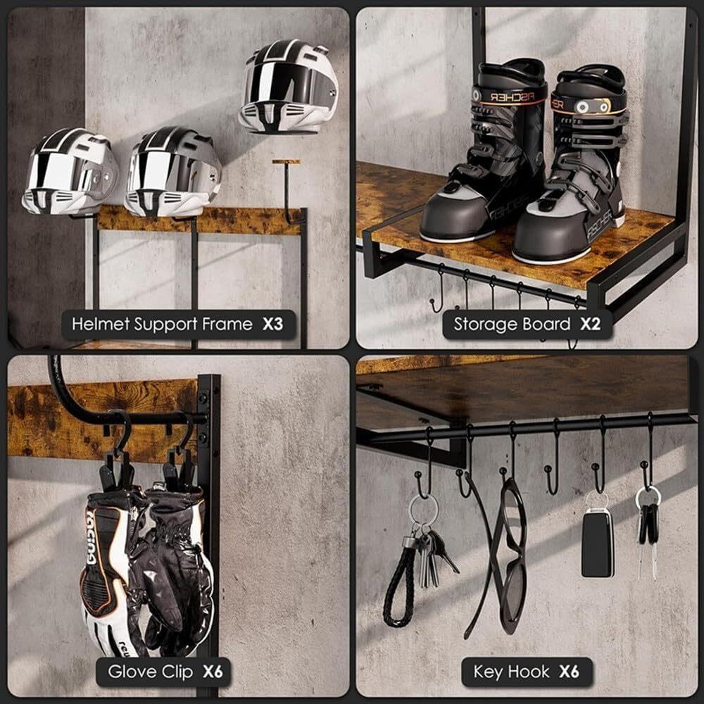 Soporte Casco Moto Pared 78 x 58.5 x 33 cm