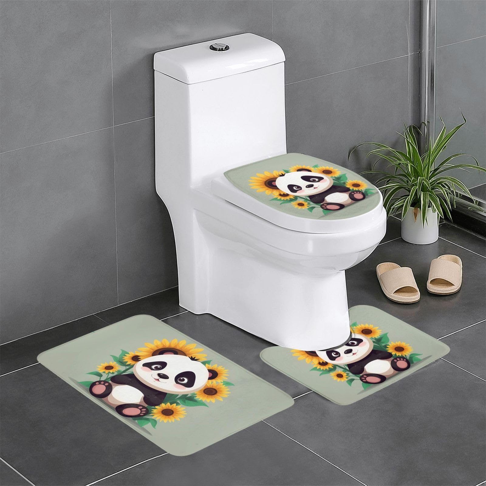 Tapis de salle de bain antidérapants WC et coiffeuse - Tapis de contour ovale et rectangulaire