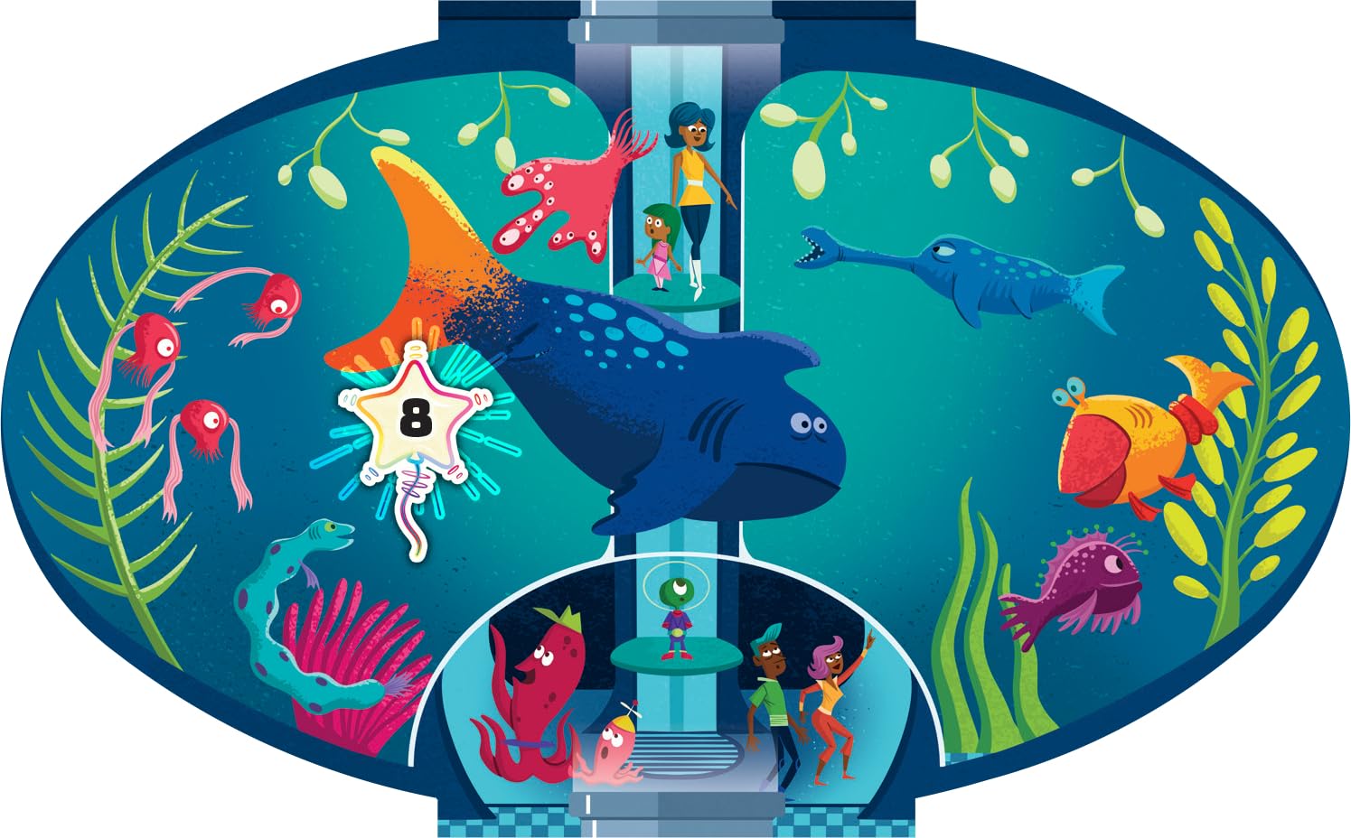 Asmodee Superstore 3000 Jeu de société – Construisez votre centre commercial de rêve dans l'espace, jeu de stratégie, amusant pour les familles, les enfants et les adultes, à partir de 10 ans, 2 à 4
