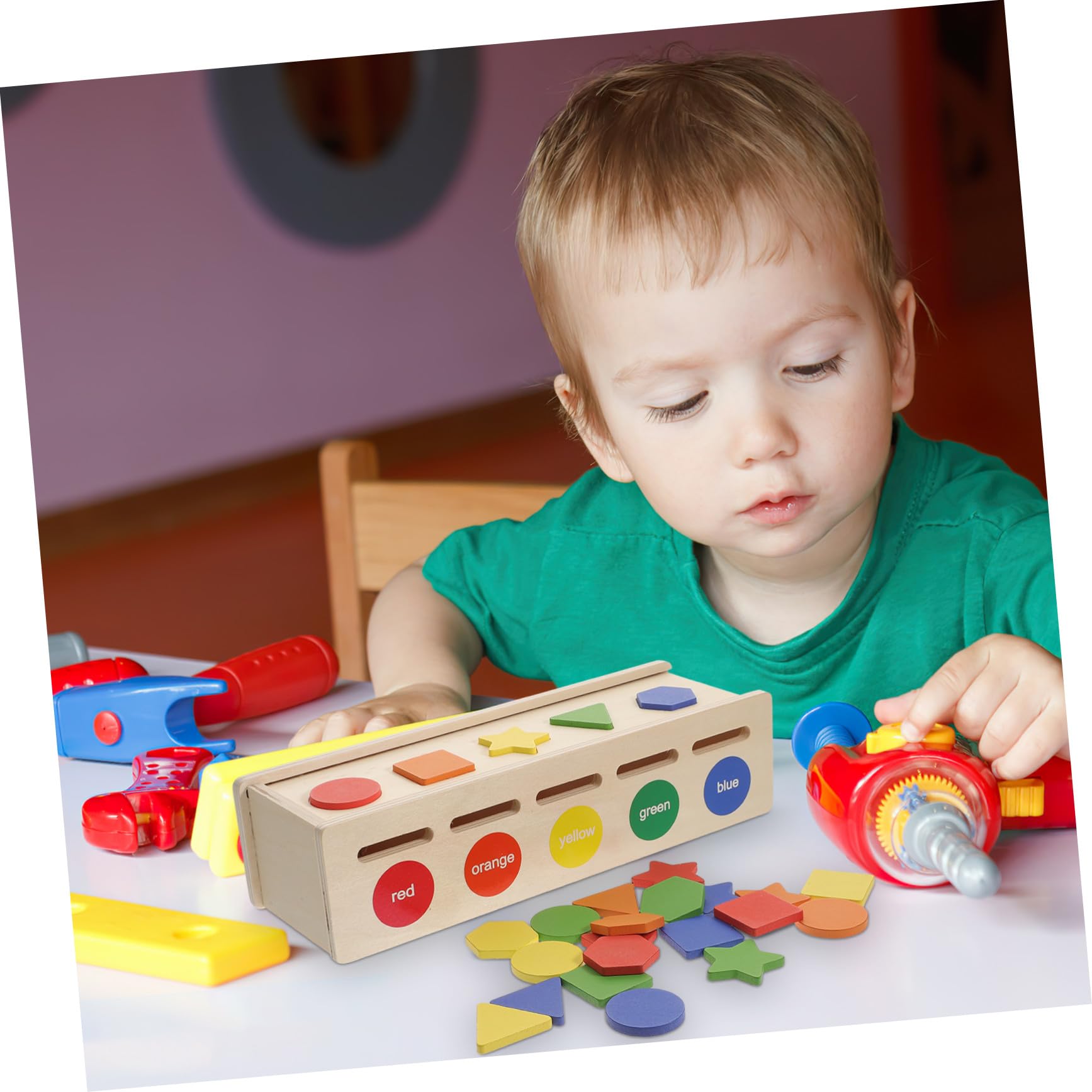Clasificador de Formas de Madera Juguete Educativo para Bebés y Niños Pequeños para Desarrollo Sensorial y Coordinación Mano-Ojo