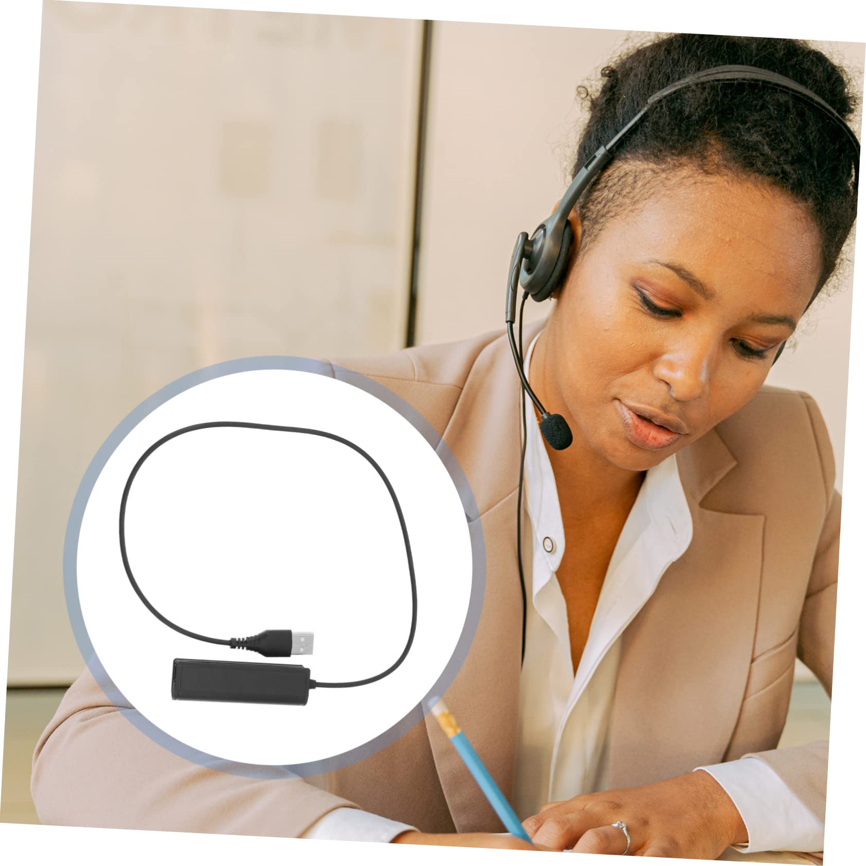3stücke Female Headset Jack Zu Male USB Stereo Telefonadapterkabel Zu USB Für Headsets Leicht Und Tragbar Für Pc Und Laptop