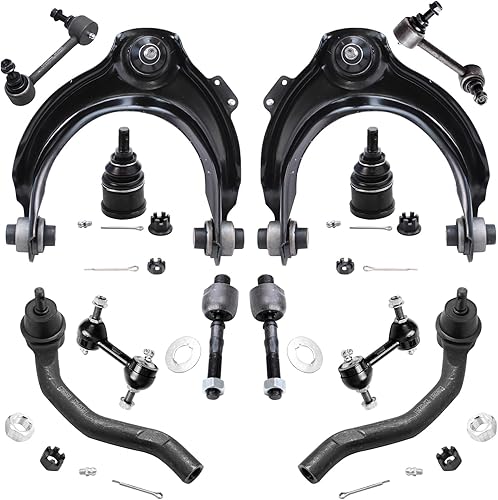 Miniatura 57 de Detroit Axle - Kit de suspensión delantera 2WD para Ford F-150 2004-2005, 2 brazos de control superiores, 2 rótulas inferiores, 2 barras
