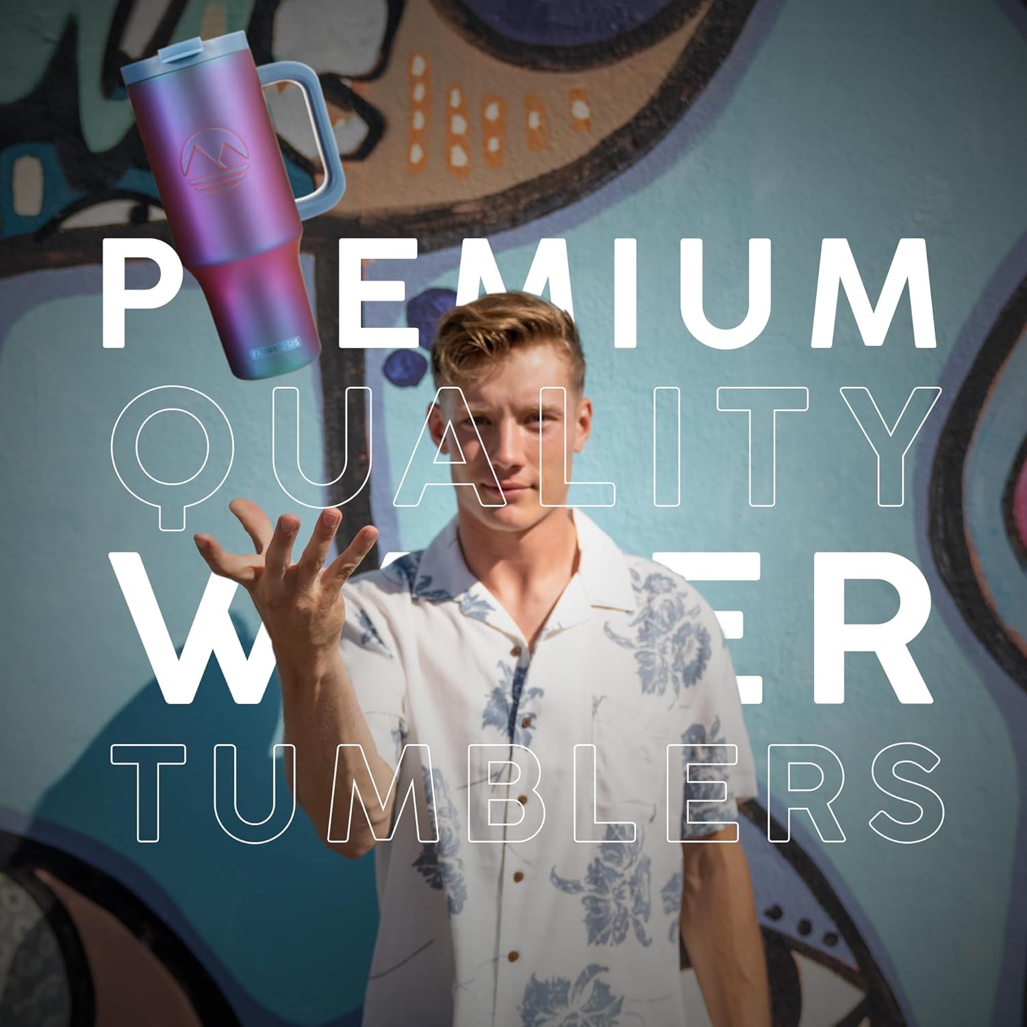 40 Oz Tumbler with Handle and Straw Insulated Cup that Fits in Cup Holder for Hot & Cold Drinks Leak Proof Tumbler with Straw Stainless Steel Travel Mug for Men & Women - Violet - Image 6