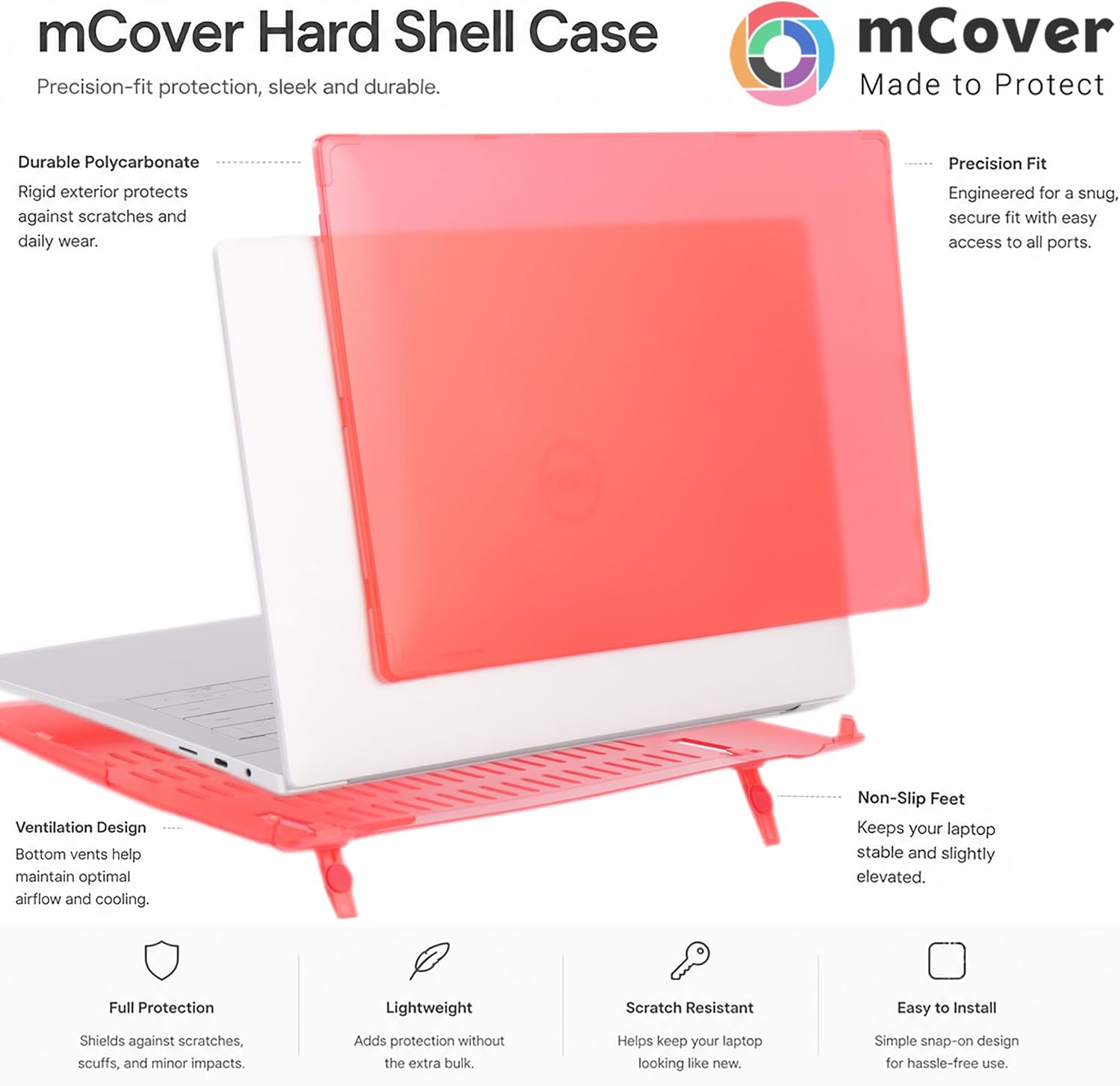 mCover Case ONLY Compatible for 2024 or Later 14.5" Dell XPS 14 9440 and DELL 14 Premium DA14250 Series non-2-in-1 Traditional Windows Notebook Computers (NOT Fitting Other Dell Models) - Pink image 5