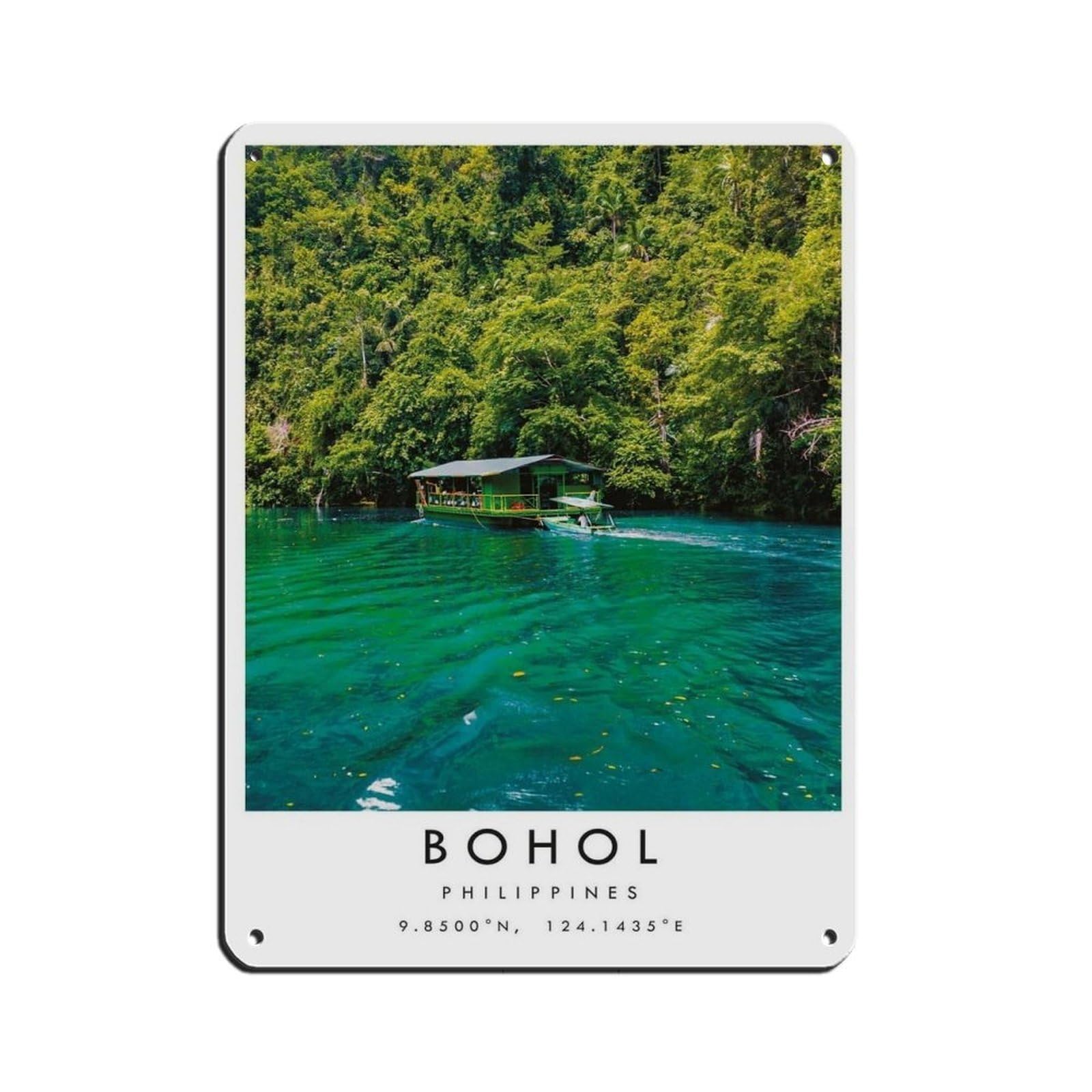 Bohol Travel, Bohol Poster Tin Sign Vintage Metal Pub Club Cafe Bar Home Wall Art Decoration Poster Retro 12x16inch(30x40cm)