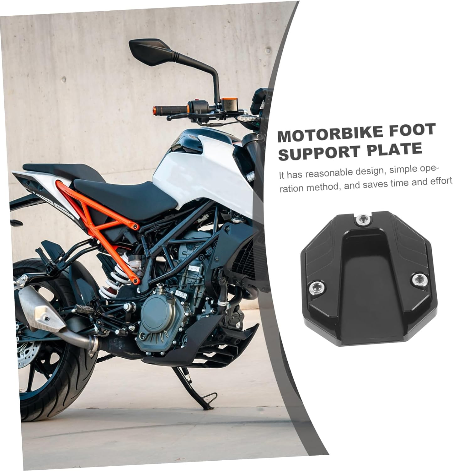 Motorcycle Kickstand Pad Metal Side Stand Extender Foot Plate