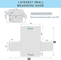Vista 7 de Funda reversible para sofá biplaza, protector de muebles (sofá biplaza pequeño, gris oscurogris claro)