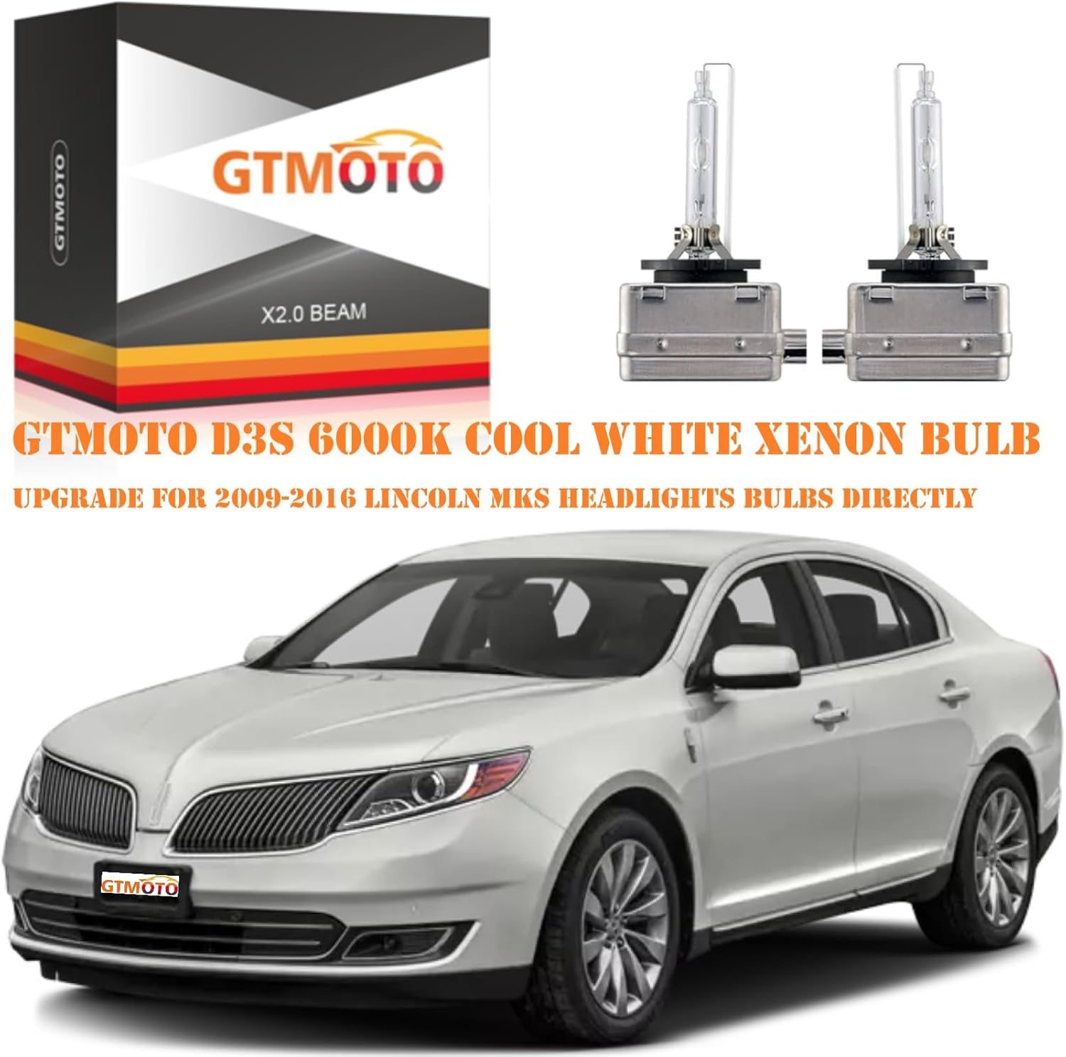 for 2013 2014 2015 2016 2017 Buick Enclave Headlight Bulb, D3S HID Xenon AFS Headlamp OEM 13587720 13587843, 6000K Bright White Light Replacement 35W D3SC1 High Low Beam Bixenon Lamp, 2-Pack