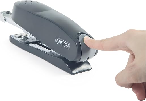 Rapesco R71726B3 ECO Spinna Front Loading Stapler, 50 Sheet Capacity, Grey