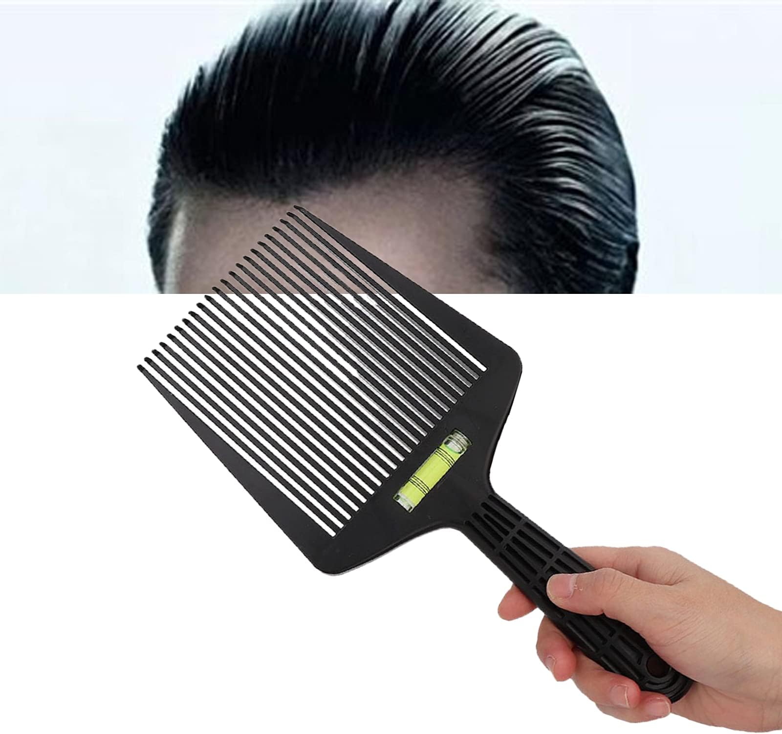 FAMSEKY Flat Top Guide Hair Comb, Haircut Level Comb Bang Oil Hair Comb Barber Cutting Angle Adjustment Wide Tooth Comb Styling Tool Hairdress Groom Comb for Home Salon