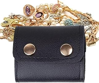 ジュエリー収納ロール 旅行用 コンパクトケース | ロールアップ ポータブル ミニ ボックス バックル 付き,旅行用 ジュエリーケース 収納,リング、ネックレス、ブレスレット、ブローチ、クローゼット、引き出し、ポケット収納用