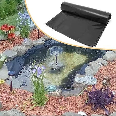 Image WHFTD Black Pond Liners, Heavy Duty Fish Pond Waterproof Liner Various Sizes, Large Fish Pond Liner Gardens Pools Membrane Reinforced Landscaping,6 * 6m Image WHFTD Black Pond Liners, Heavy Duty Fish Pond Waterproof Liner Various Sizes, Large Fish Pond Liner Gardens Pools Membrane Reinforced Landscaping,6 * 6m
