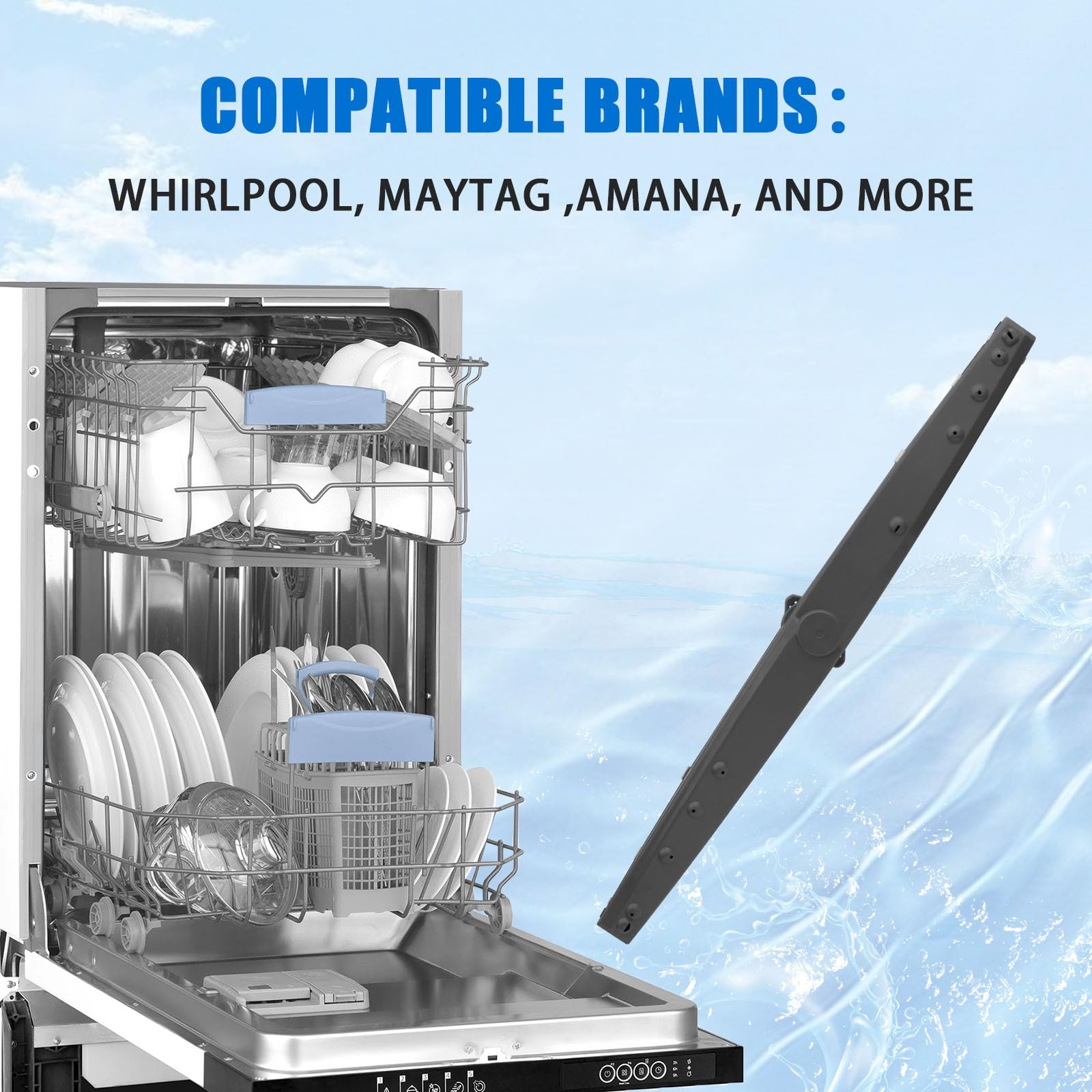 W10491331 Geschirrspüler-Sprüharm Ersatzarm kompatibel mit Whirlpool, Amana, Ikea Geschirrspüler-Teilen ersetzt WPW10491331, 2312843, PS11755592