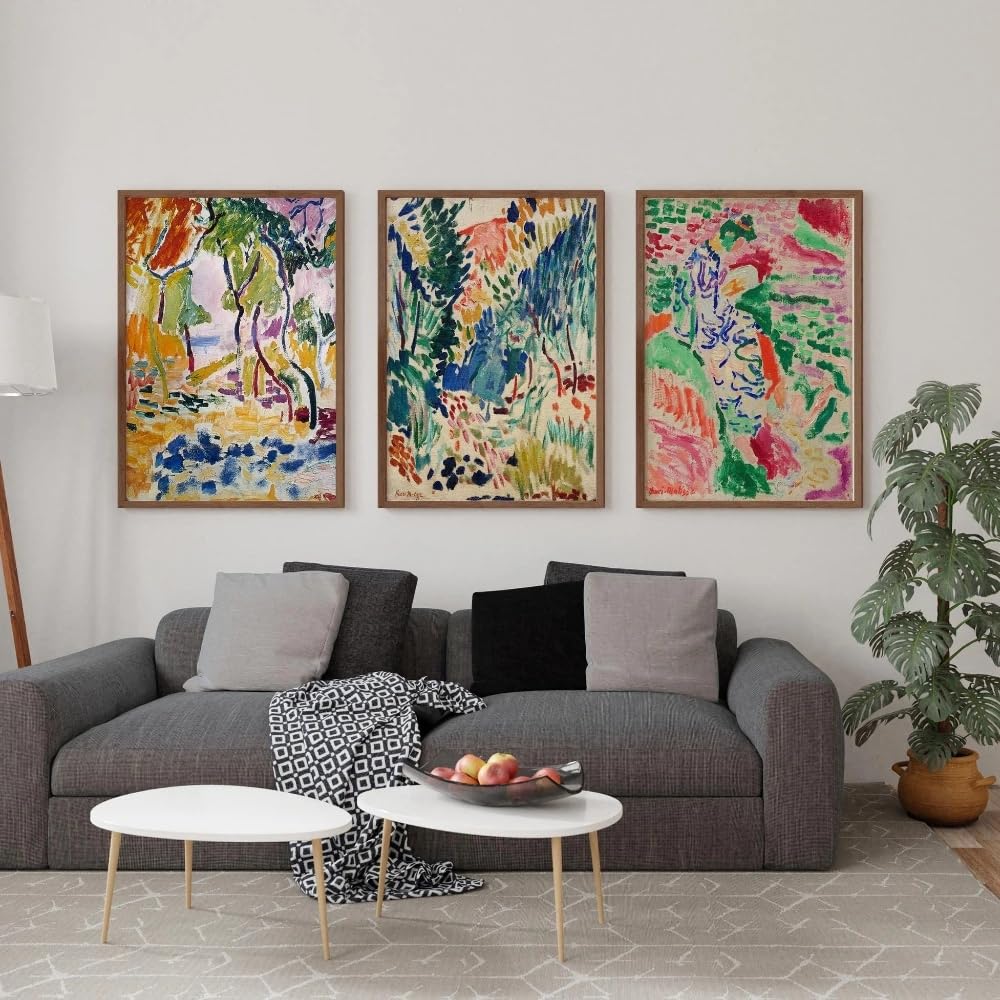 GOSRD Matisse Wall Art Set Of 3 Home Decoration Canvas Poster Prints Bedroom Living Room(60x85cm-3Pcs)