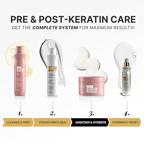 Miniatura 6 de Fashion Gold, Mascarilla capilar para cabello dañado, ideal como tratamiento post queratina, Tratamiento para Cabello Seco y Maltratado, Mascarilla