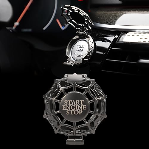 TOMALL Cubierta Universal para Botón de Arranque de Coche y Motocicleta, Tapa de Botón de Arranque y Parada del Motor, Adorno de Protección