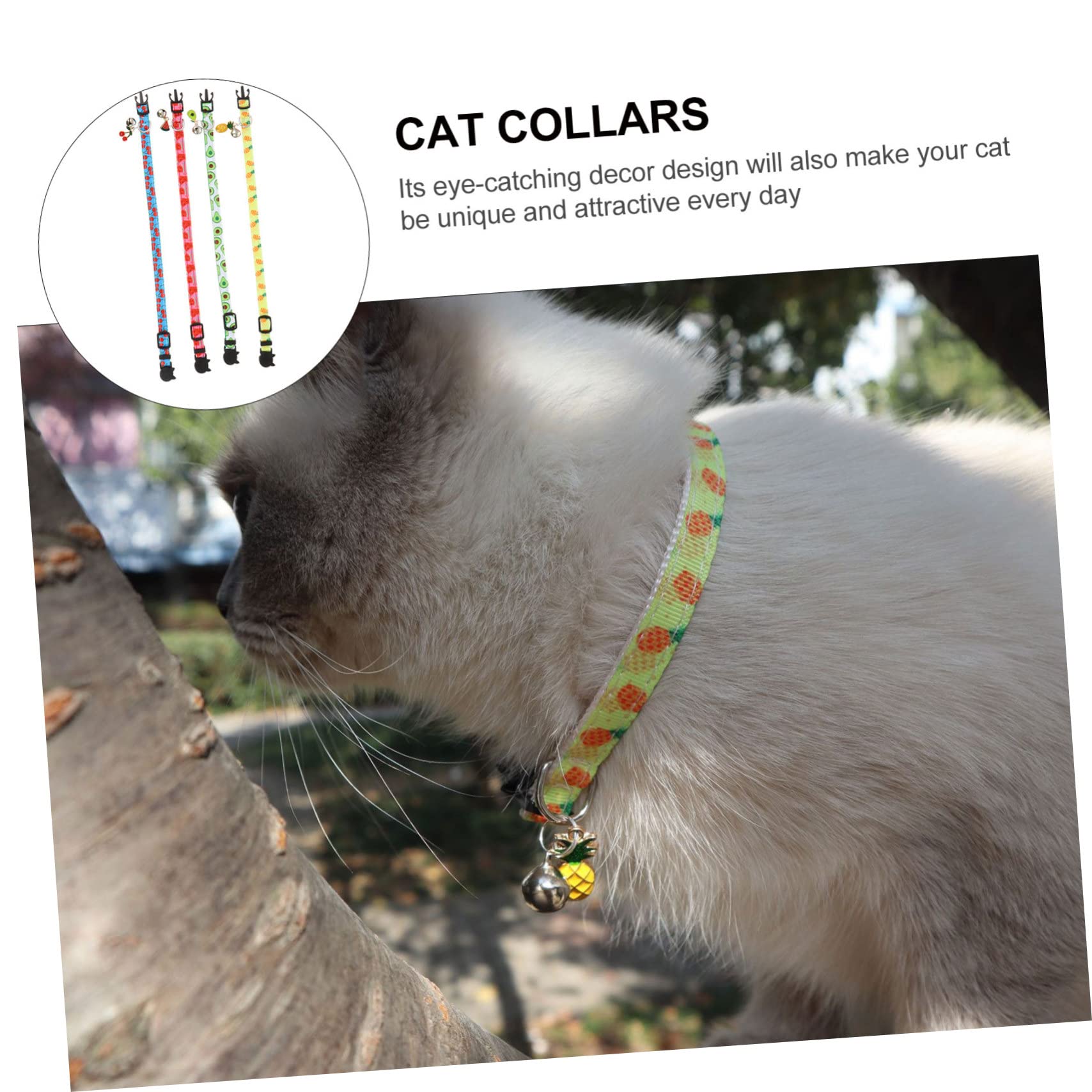 FRCOLOR 12 STK Obsthalsband Für Haustiere Reflektierende Katzenhalsbänder Halskette Mit Glocke Katzenhalsband Baumwolle Polyester Weihnachten Geographisches Positionierungs System Seil