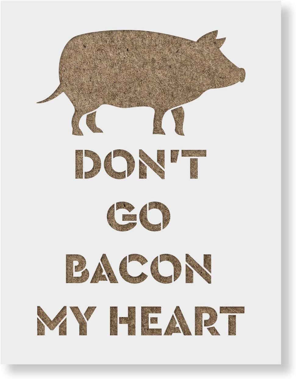 Bacon My Heart Stencil - Stencil Pig, Kitchen Stencil, Bacon Stencils, Bacon, Stencil Bacon