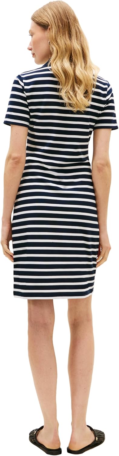 Tommy Hilfiger Women's Short Sleeve V Neck Polo Dress Casual Tennis Dress