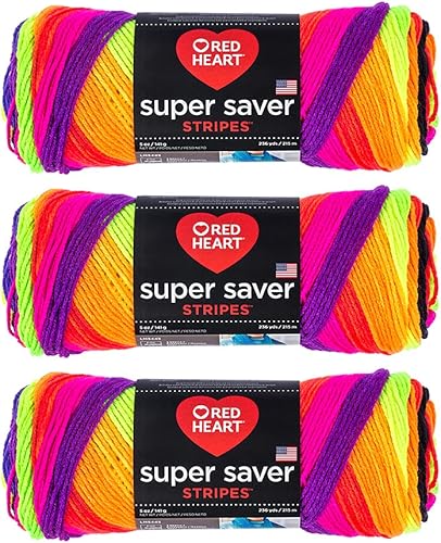 Miniatura 1 de Red Heart Hilo Super Saver - Rayas brillantes