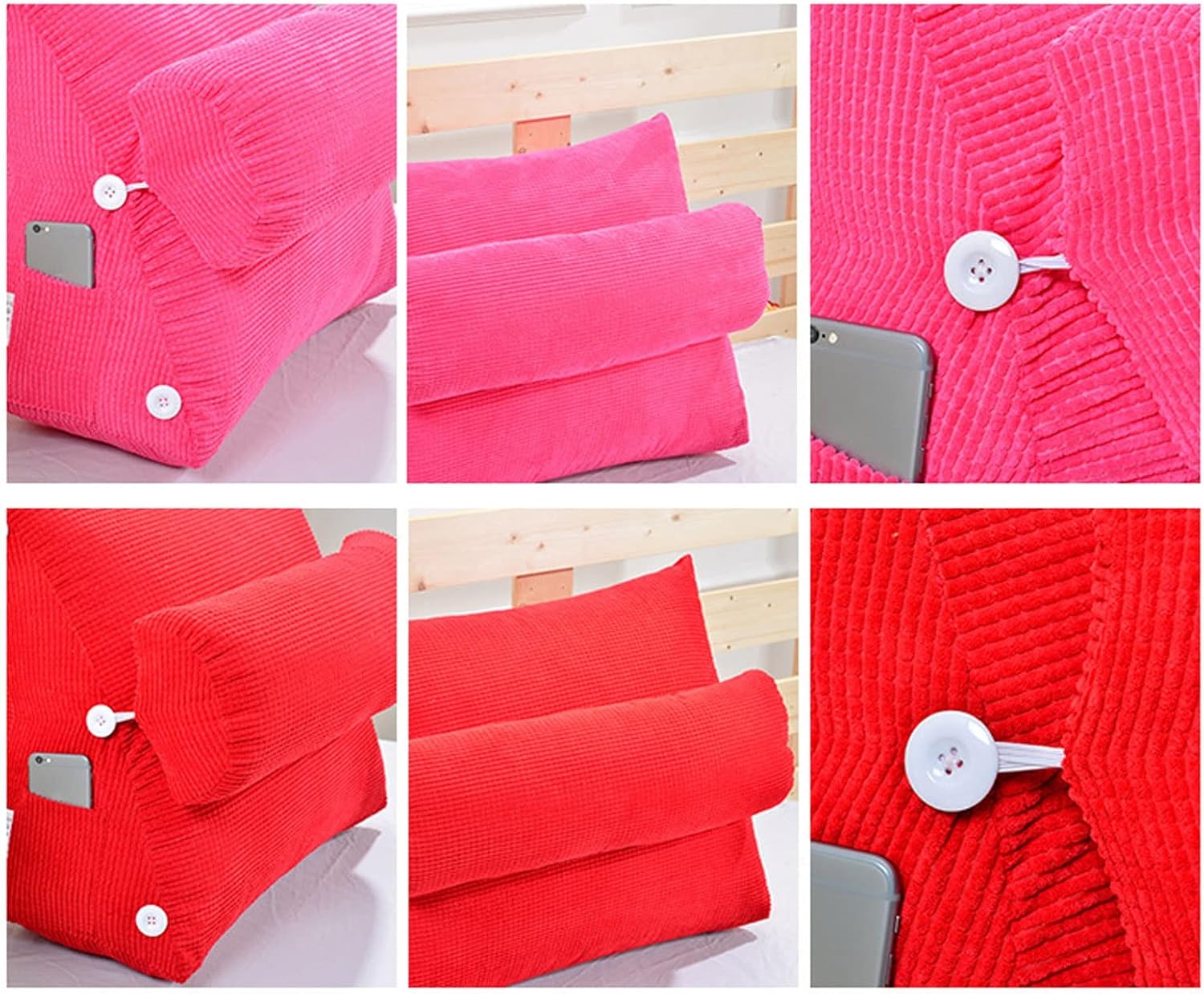 Back Wedge Cushion for Couch Reading Pillow for Bed Back Support for Adults Washable Wedge Pillow with Neck Support Back Support Pillow for Bed Sitting Up Post Surgery