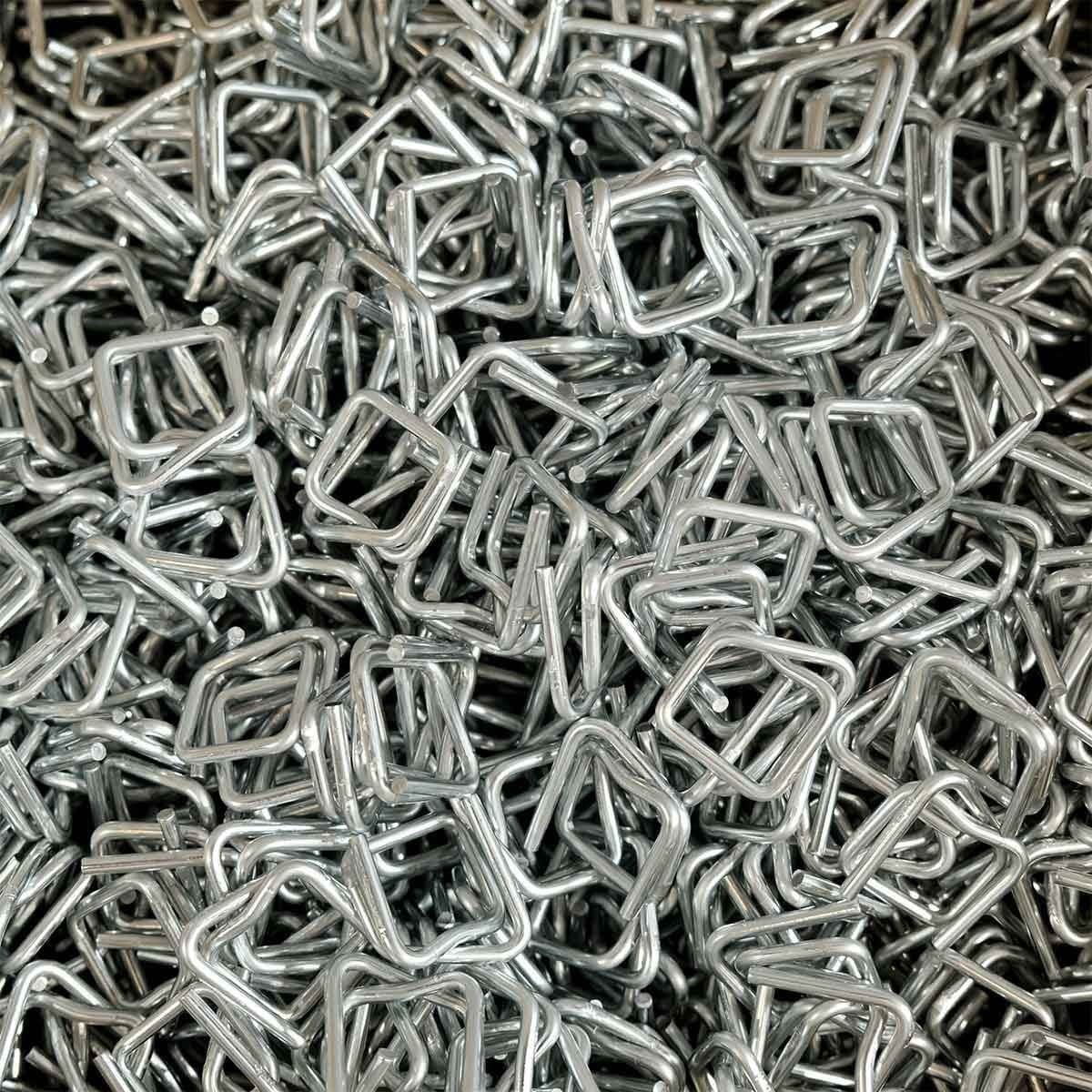 Tecplast Lot de Boucles BC pour Feuillard de cerclage - Qualité PRO - Boucles autobloquantes en acier galvanisé