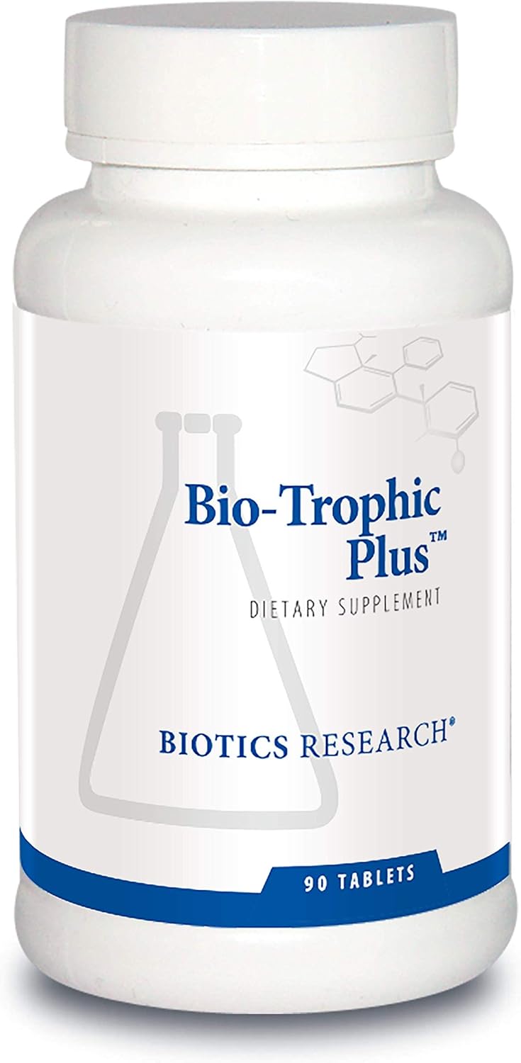 Biotics Research Bio Trophic Plus Food Form Comprehensive Multivitamin Mineral, Glandular Support, Organic Beet Concentrate, Citrus Bioflavonoids, SOD, Catalase, 90 Tabs