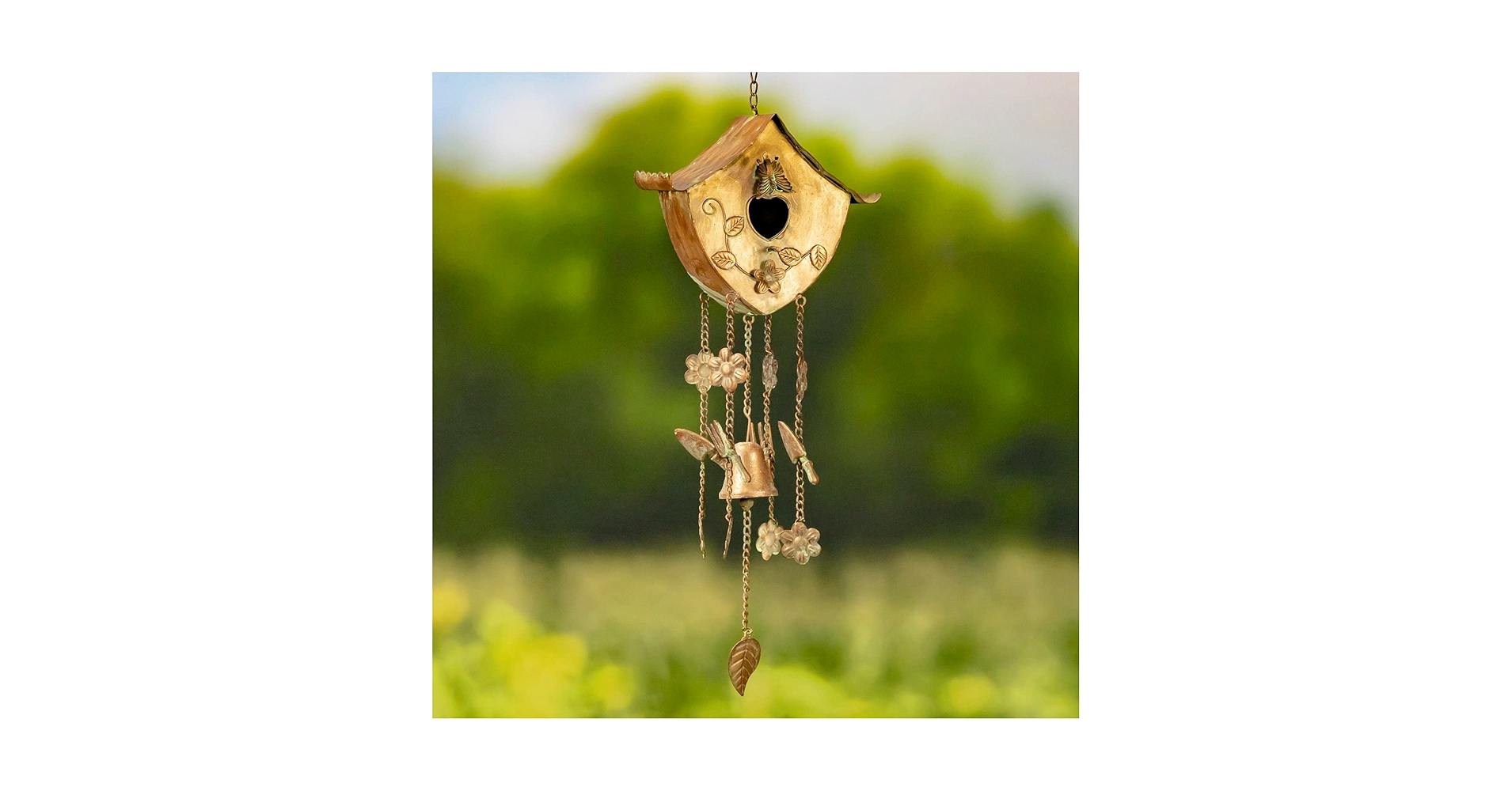 Amazon.com : Bronze/Copper Color Hanging Birdhouse Wind