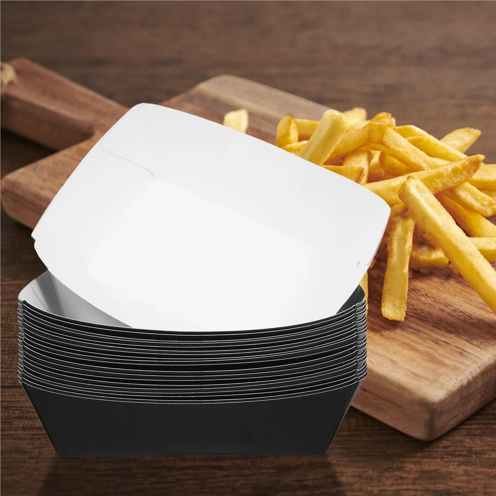 Food Boats Hot Dog-Boxen aus Kraftpapier, offene Oberseite, Lebensmittelbehälter zum Mitnehmen, Grillen, 200 Stück