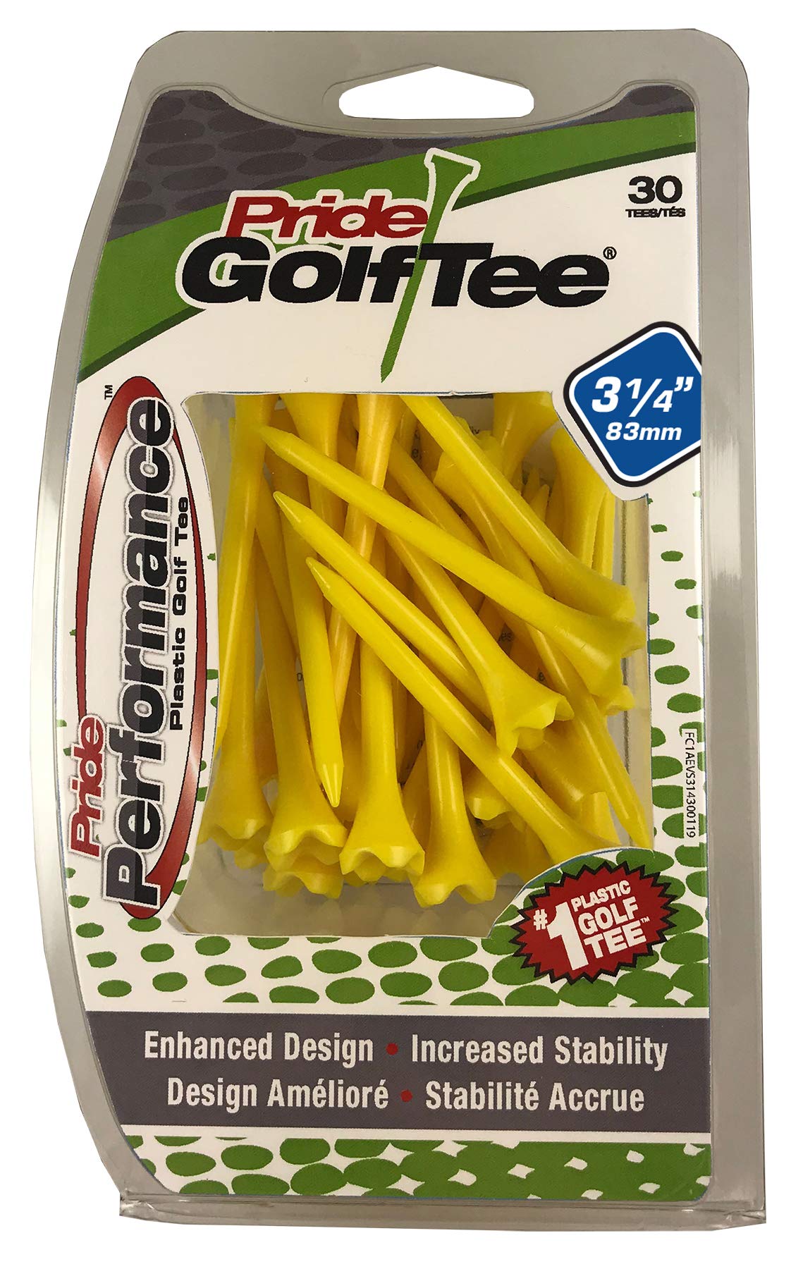 Pride Performance 3-1/4" Golf Tee, 30 Count