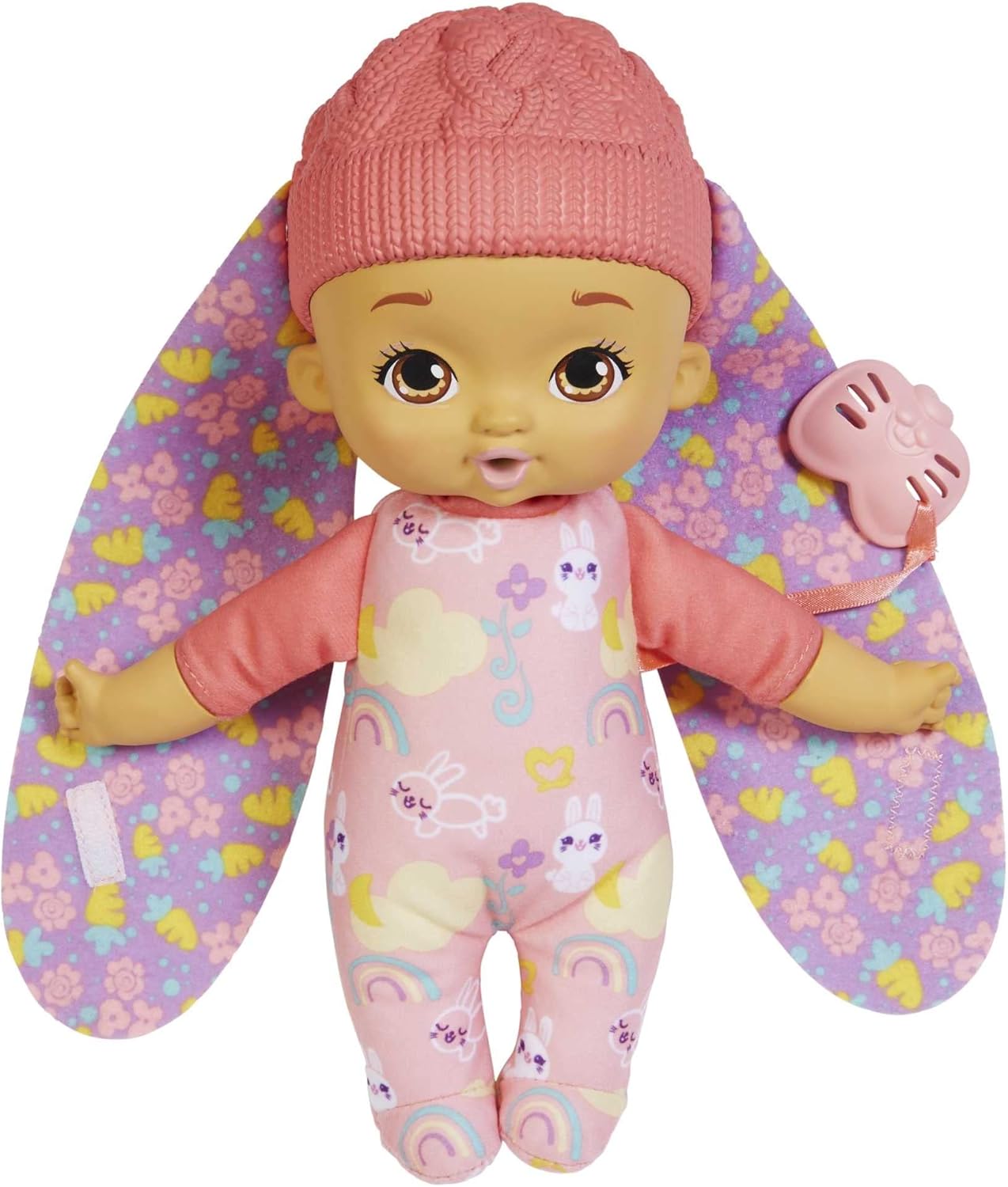 My Garden Baby My First Little Bunny Baby Doll (~9-in), Soft Body with Plush Ears, Blue, Great Gift for Kids 18mo+ (HGC09)