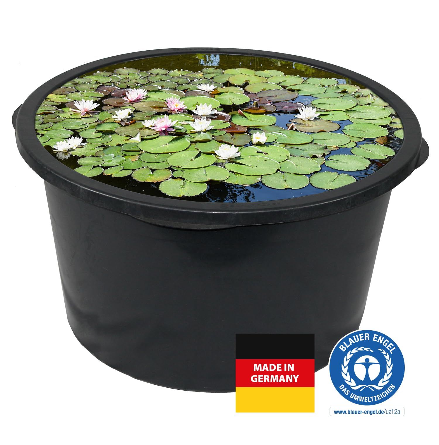 3 Stück Friesenthal Mörtelkübel, in 65L, Baukübel, Made in Germany - Blauer Engel
