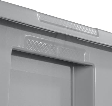 Extra Large Storage Bin, Container with Snap-On Lid, 30 Gallon Plastic Storage, Gray