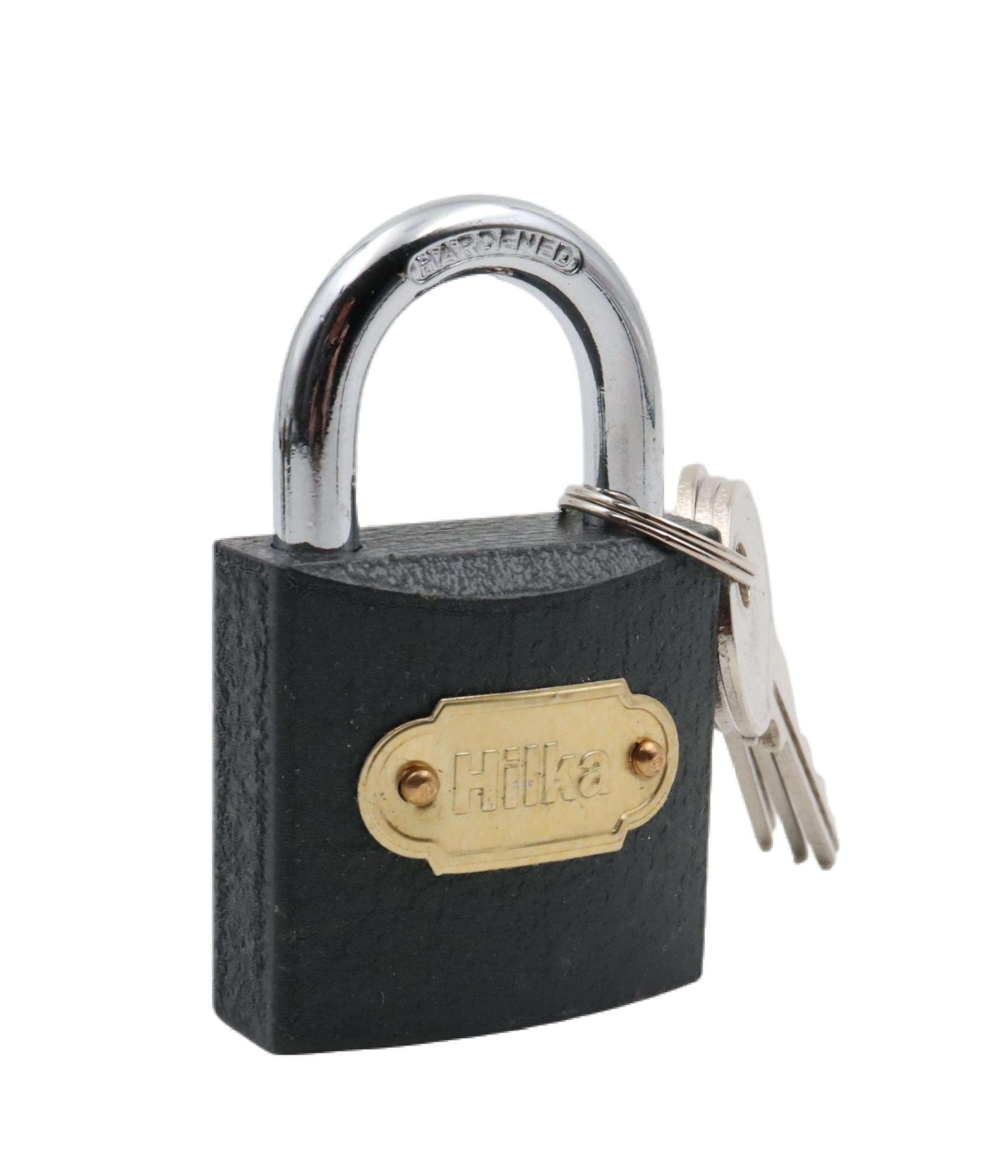 Hilka 70405040 38mm Iron Padlock, Black