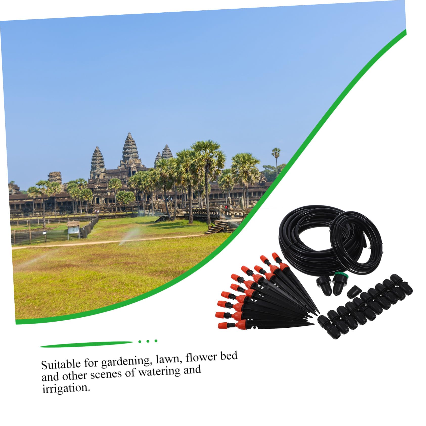 Irrigatore Giardino Automatico Impianto a Goccia per Erba Piante Esterne Timer Regolabile Nebulizzazione Spruzzatore Acqua Fai da Te