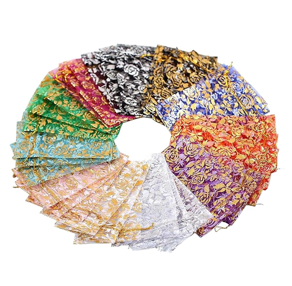 dms retail shagun Favours shagun Pouches Return Gift Bags Wedding Party Favor Jewellery Pouch potli Bags 9 * 13 cms(Pack of 50 Bags)- Multi Color (B073WB3Z57) Amazon Price History, Amazon Price Tracker