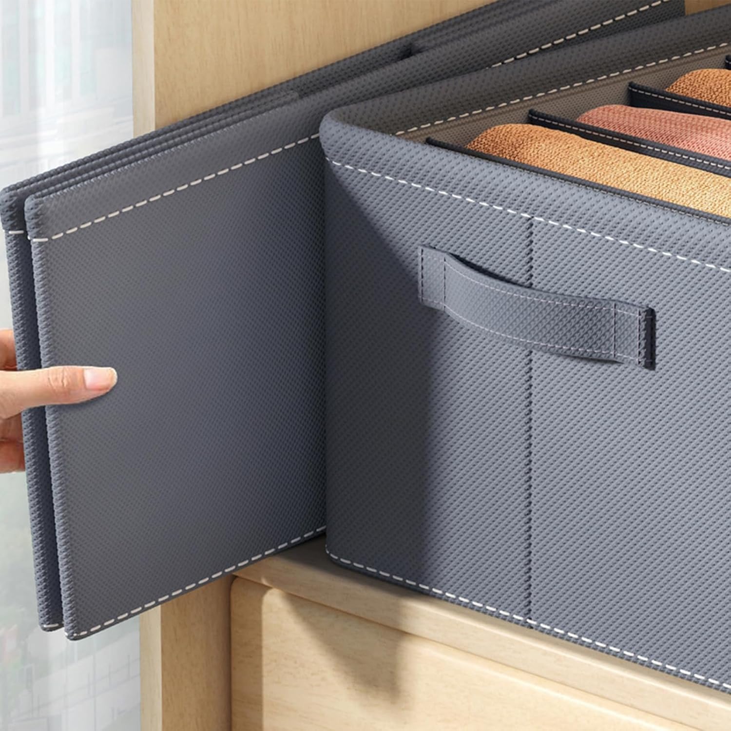 Practical Drawer Organizers for Clothing Wardrobe Clothes Organizer for Home Storage Bins with Multiple Compartments Portable Clothes Storage