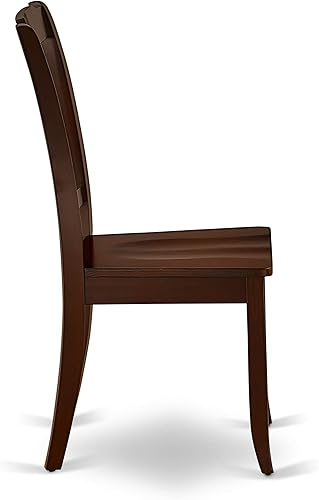 Miniatura 7 de East West Furniture ESDA3-MAH-W Eden - Juego moderno de 3 piezas que contiene una mesa redonda de madera con pedestal y 2 sillas de comedor, 30 x 30