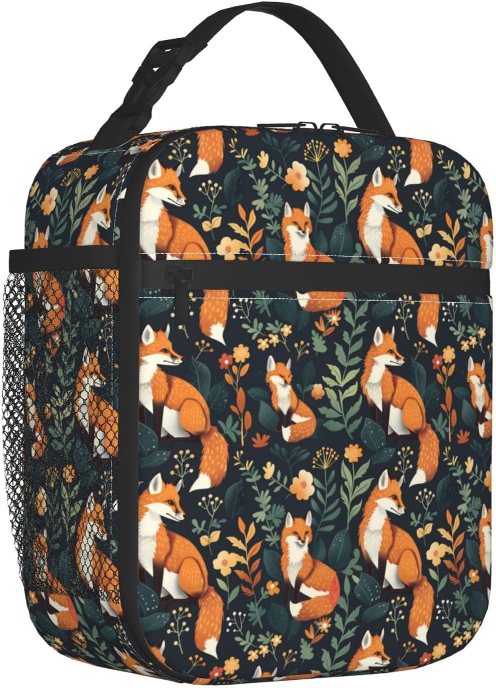 Fox Insulated Lunch Box for Women Men Fox Lunch Bag for Work,Picnic,Travel,Hiking,Beach Polyester