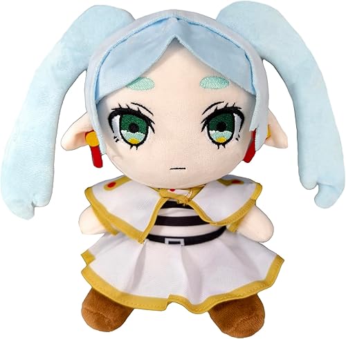 Frieren - Almohada de peluche de animé Frieren de personajes de dibujos animados, linda figura de elfo mágico, cojín para decoración del hogar,