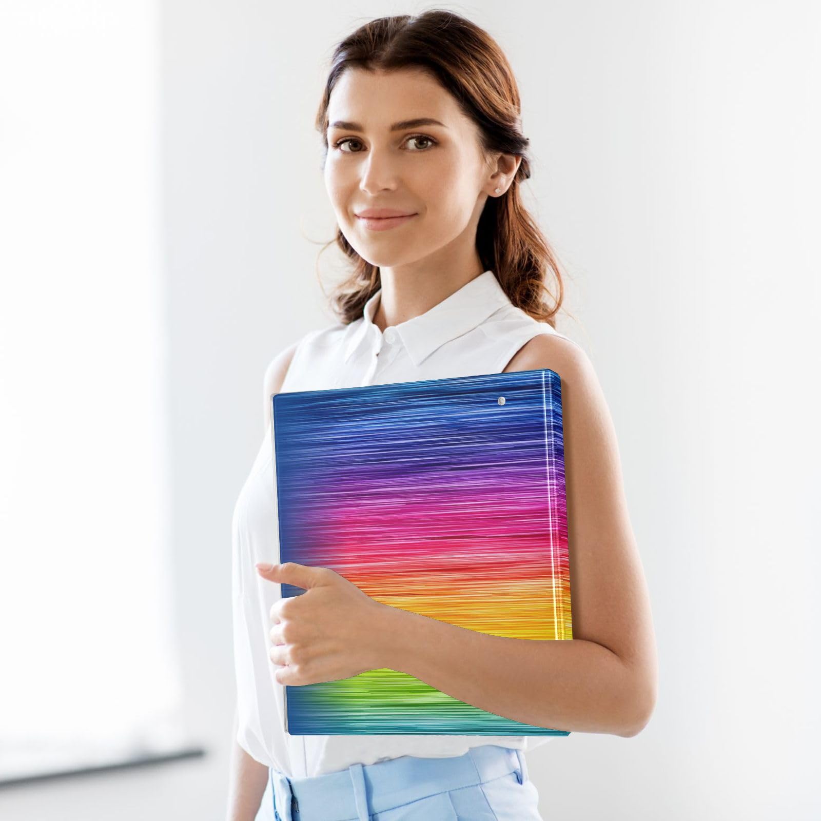 Raccoglitori per quaderni da 2,5 cm e mezzo color arcobaleno opaco