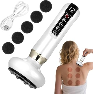 Handheld Cellulite Massager, Anti Cellulite Massager Electric Fat Remover for Legs Arms Belly Back at Home, 2025 New Upgraded Rechargeable Vacuum Cupping Massage Tool with 12 Suction Modes (White)