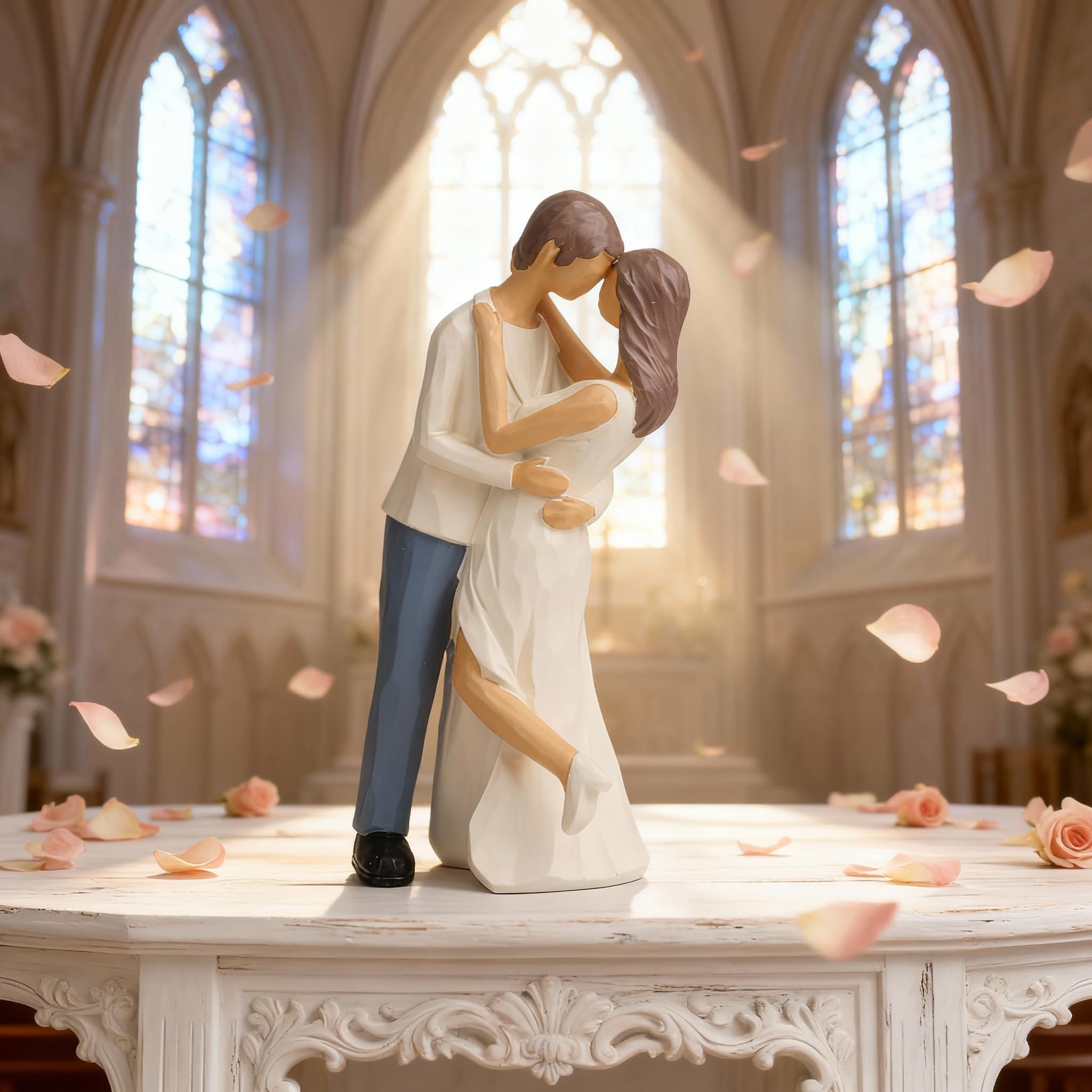 Amazon.co.jp: FURUBETA 置物 カップル キス像 - 妻や夫への