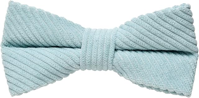 MASADA Sztruksowa mucha męska w stylu retro zawiązana, płynnie regulowana, ręcznie wykonana z zapięciem na haftkę - 12 x 6 cm