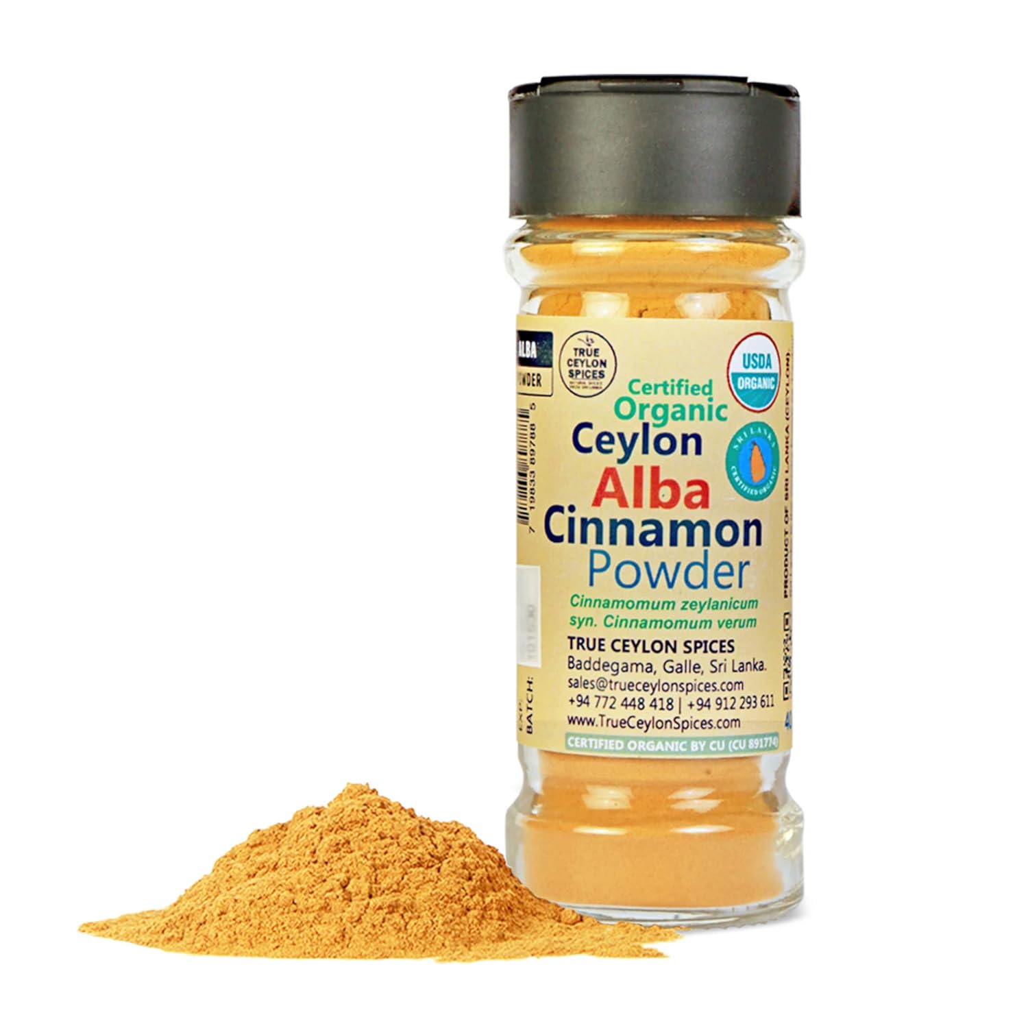 True Ceylon Cinnamon Powder Organic Raw from Alba Cinnamon