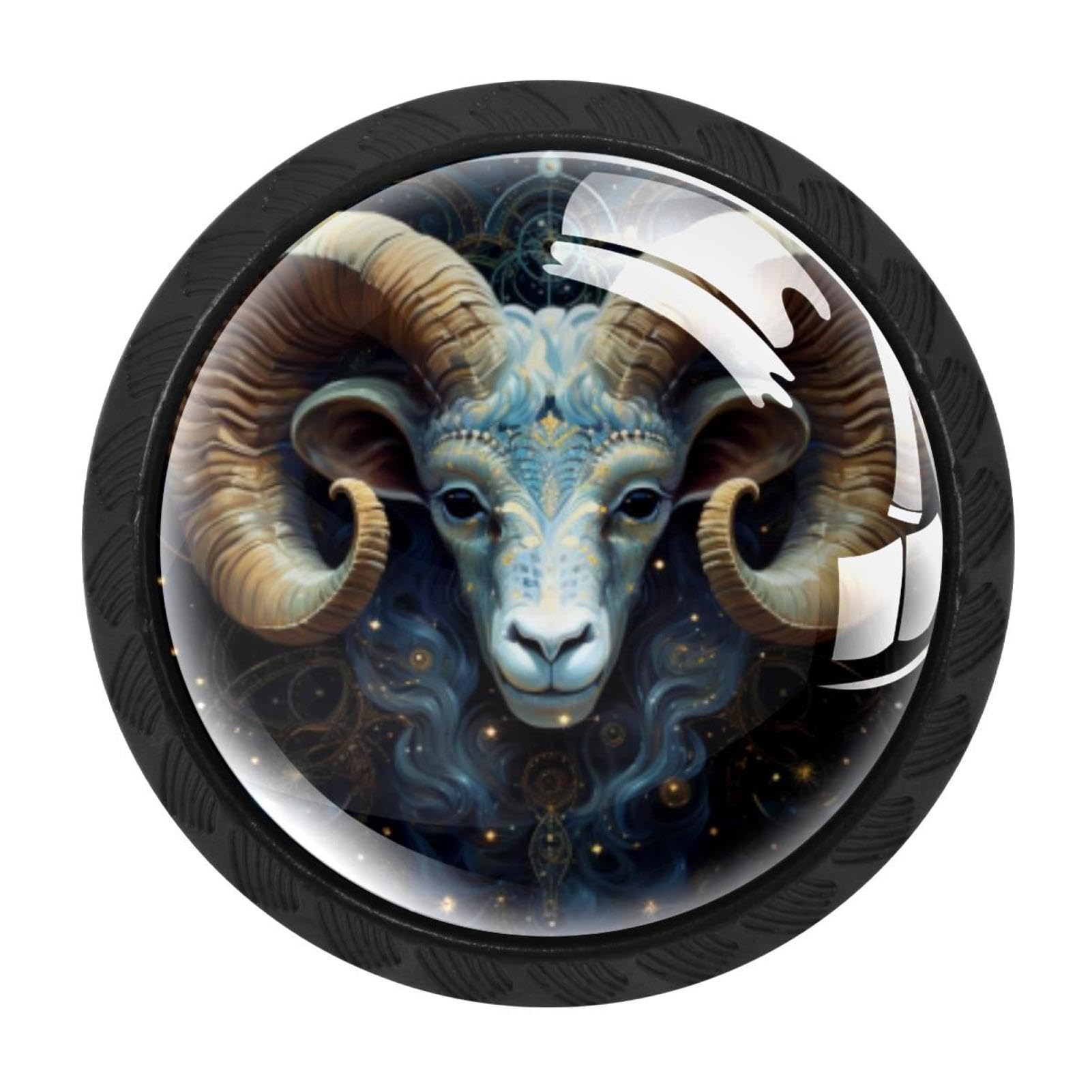 Chenzzzz Multicolored 18 4 Pieces Aries Kitchen Cabinet Knobs Drawer Knobs Dresser Knobs Black Knobs Drawer Pulls Dresser Drawer Handles Knobs For Dresser Drawers