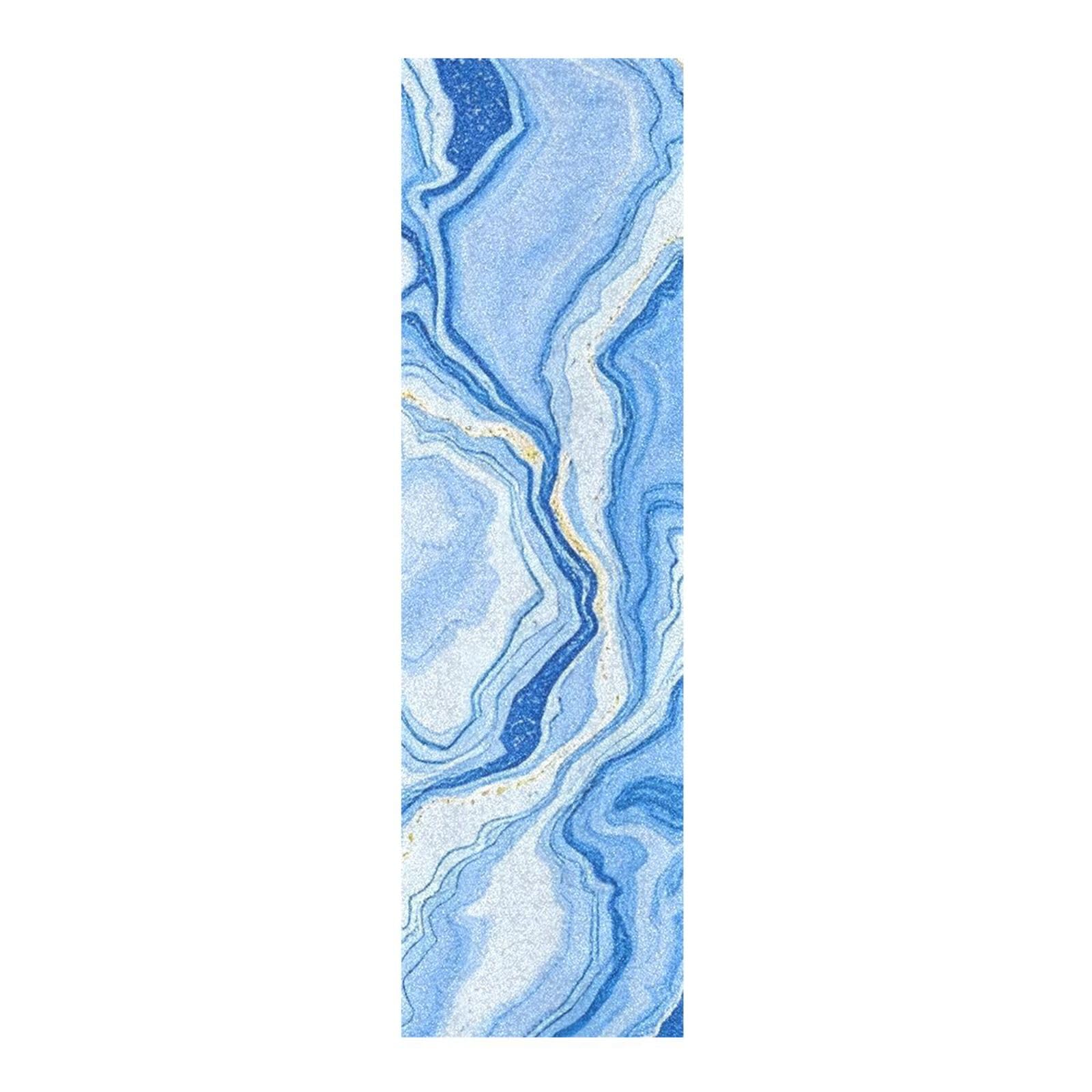 CEBUGI Blue Marble Texture Skateboard Grip Tape 44x10in Waterproof Tear-Proof Longboard Grip Tape Bubble Free Non-Slip Scooter Grip Tape for Girls Boys