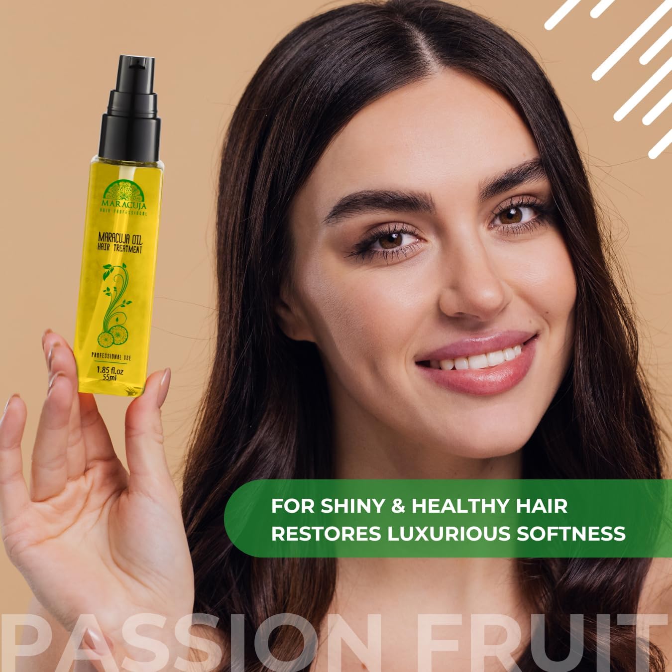 MARACUJA Oil Hair Treatment - Passion Fruit Hair Oil - 1.85 fl oz - Moisturizing & Strengthening Silky Oil for All Hair Types - Image 5